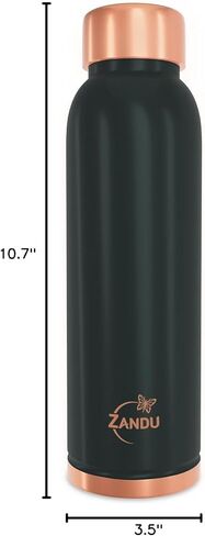 Zandu Copper Bottle (Green): Prepared with 100% Pure Copper | Useful in Promoting Overall Health (Pack of 950 ml) in Kuwait