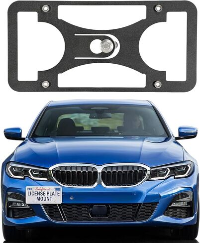 License Plate Holder Front Bumper Mount Bracket Compatible with Mazda MX-5 Miata (ND) 2016-2023 | No Drilling | Installs in Seconds，Front Bumper License Plate Mounting Kit in Kuwait