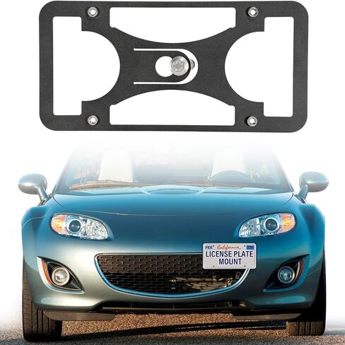 License Plate Holder Front Bumper Mount Bracket Compatible with Mazda MX-5 Miata (ND) 2016-2023 | No Drilling | Installs in Seconds，Front Bumper License Plate Mounting Kit in Kuwait