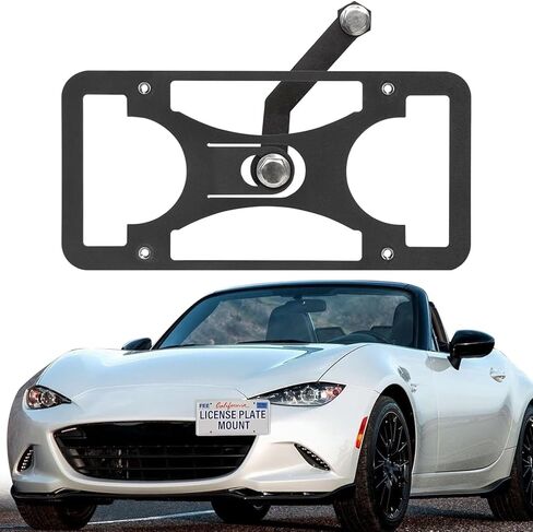 License Plate Holder Front Bumper Mount Bracket Compatible with Mazda MX-5 Miata (ND) 2016-2023 | No Drilling | Installs in Seconds，Front Bumper License Plate Mounting Kit in Kuwait