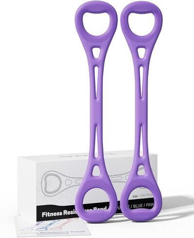 Resistance Bands for Women,2PCS Thickened TPE Arm Resistance Bands,Figure 8 Fitness Resistance Band Stretch Fitness Band for Working Out Yoga Pilates Arms Foot Leg Shoulder Waist Back in Kuwait