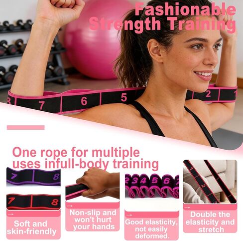 5 Pack Fitness Resistance Bands, Numbered Resistance Bands for Glutes, 8-Section Elastic Training Bands for Yoga, Stretching, Pilates, Fitness in Saudi Arabia