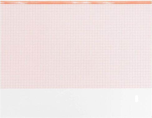 ورق تسجيل ECG، ورق حراري شبكي أحمر، 8.27 بوصة × 138 قدم، 200 قطعة، متوافق مع The Schiller at-2، (عبوة واحدة) in Kuwait