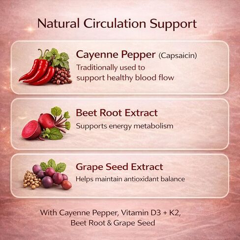 Cayenne Pepper Softgels, Organic Cayenne Pepper Capsules with Vitamins D3 K2, Grape Seed, Beet Root, Capsaicin Supplements Supports Heart and Blood Vessel Health, Non-GMO, 300 Softgels in Saudi Arabia