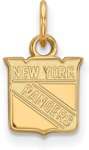 10k Yellow Gold New York Rangers Pendant Charm for Necklace or Bracelet, Official NHL Licensed Jewelry, Hockey Team Logo Accessory for Men and Women, Sports Fan Collectible Unisex Pendant in Saudi Arabia