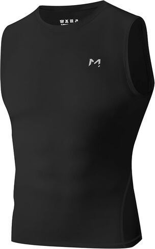 Moozava Men's Compression Shirts Sleeveless, Athletic Muscle Tank Top, Workout Base Layer for Running Sports Basketball in Saudi Arabia