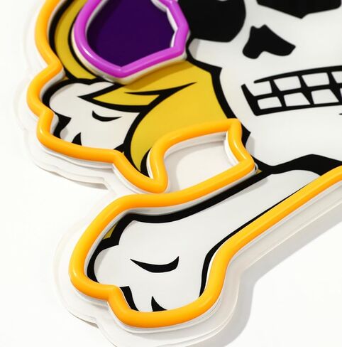 Officially Licensed ECU Pirates LED Neon Sign – 14.16" x 15" Purple & Gold-Emitting Wall Light with Adjustable Brightness, Inline Dimmer & On/Off Switch, USB Powered with Adapter – College Wall Décor in Kuwait