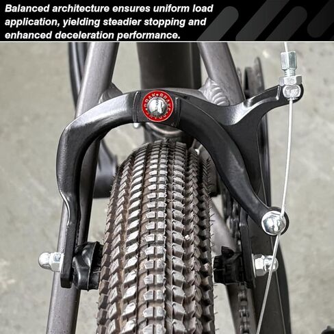 Bike Brakes Set,Front and Rear C Bicycle Brake,Complete Universal Brake Set with Aluminium Alloy Brake levers,Inner and Outer Cables for Kids Bike,BMX, Child Bike, Bicycle, BMX etc(Black-B in Saudi Arabia