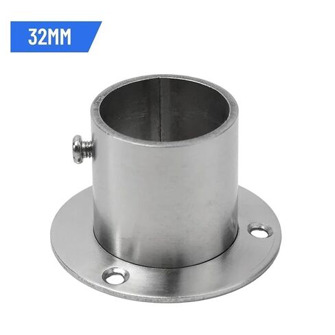 1PC Stainless Steel Wardrobe Rail with Tube Support Closet Bar Socket End Stand 19mm 22mm 25mm 32mm Diameter Options(22mm) in Saudi Arabia
