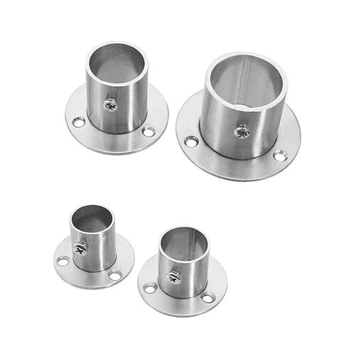 1PC Stainless Steel Wardrobe Rail with Tube Support Closet Bar Socket End Stand 19mm 22mm 25mm 32mm Diameter Options(22mm) in Saudi Arabia