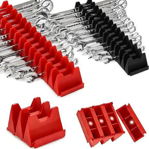 60 قطعة من منظمات مفاتيح الربط المغناطيسية لأدراج الأدوات - رف مفتاح ربط مع ملصقات مترية وSAE، مجموعة تخزين الأدوات، حامل مفتاح ربط، مهرجان للأب والصديق in Kuwait