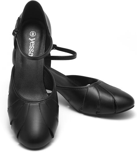 YESSA 1920s Shoes for Women Character Shoes Ankle Strap Dance Shoes for Ballroom Salsa Folklorico Tango Swing 2" Dancing Heels in Saudi Arabia