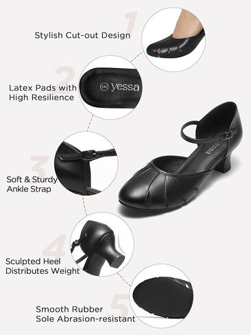 YESSA 1920s Shoes for Women Character Shoes Ankle Strap Dance Shoes for Ballroom Salsa Folklorico Tango Swing 2" Dancing Heels in Saudi Arabia