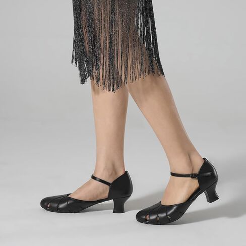 YESSA 1920s Shoes for Women Character Shoes Ankle Strap Dance Shoes for Ballroom Salsa Folklorico Tango Swing 2" Dancing Heels in Saudi Arabia