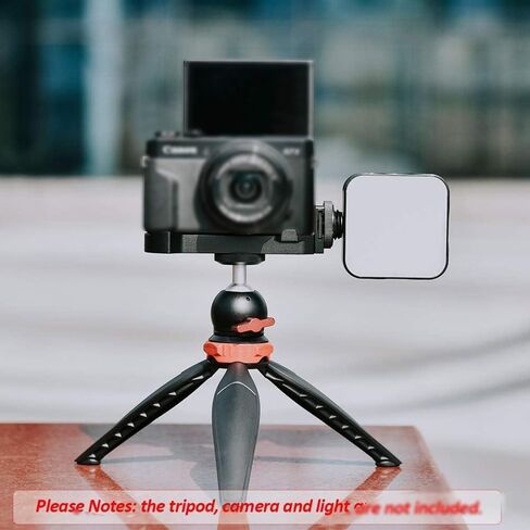 Camera Extension Base Plate for Canon G7X Mark III and Mark II, Easy Hood Video Shooting Vlogging Accessories Microphone Light Bracket with Cold Shoe Mount in Kuwait