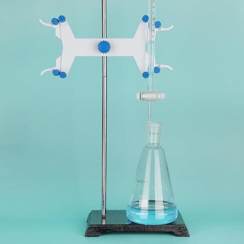 FunChem Aluminum Double Burette Clamp, Anti-Slip Laboratory Holder, Corrosion Resistant for Secure Titration Experiments in Saudi Arabia