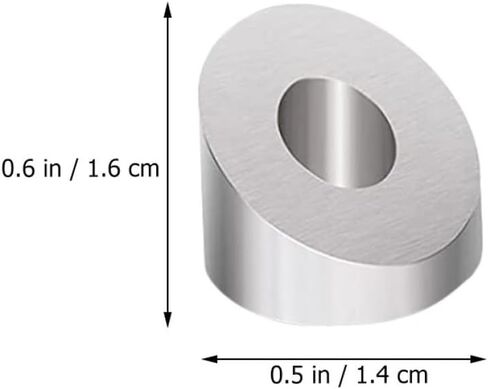 Uonlytech 8Pcs Stainless Steel Beveled Cable Angle Washers for Deck Cable Railing Hardware, 1/4 Inch 35-Degree Stair Railing Wire Connectors, Metal Fasteners for Outdoor Deck Posts in Saudi Arabia