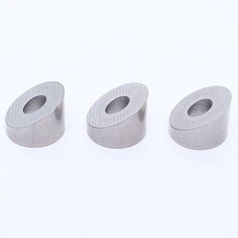 Uonlytech 8Pcs Stainless Steel Beveled Cable Angle Washers for Deck Cable Railing Hardware, 1/4 Inch 35-Degree Stair Railing Wire Connectors, Metal Fasteners for Outdoor Deck Posts in Saudi Arabia