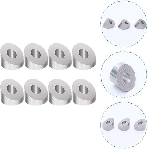 Uonlytech 8Pcs Stainless Steel Beveled Cable Angle Washers for Deck Cable Railing Hardware, 1/4 Inch 35-Degree Stair Railing Wire Connectors, Metal Fasteners for Outdoor Deck Posts in Saudi Arabia