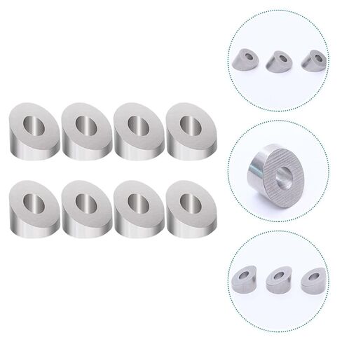 8Pcs 1/4 Inch Stainless Steel 35 Degree Beveled Wire Rope Washers for Cable Railing Hardware Kit with Protective Sleeve, Wire Rope Connector Fasteners for Staircase Guardrail in Saudi Arabia