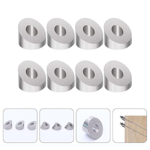 8Pcs Stainless Steel Cable Beveled Washers 35-Degree Angle Wire Rope Railing Hardware Kit for Stair and Deck Post Connection in Saudi Arabia