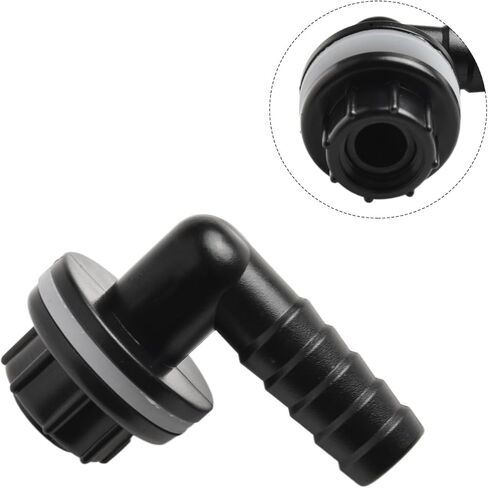 موصل كوع بلاستيكي مقاس 3/8 بوصة إلى 14 مم لأنظمة تخزين المطر وخزان IBC والمياه - تركيب ري مانع للتسرب لاستخدام خزان الأسماك وحوض السمك in Kuwait