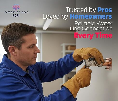 FOFI ANGULAR PEX DE COBRE 1/2" with 3/8" Shut‑Off Valve — 1/2 PEX Copper Stub Out Elbow Connector for Water Lines, NSF/ASSE Certified, Use with Copper Crimp & 1/2 PEX Clamps in Saudi Arabia