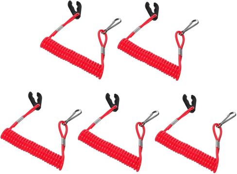 BESTonZON 5Pcs Boat Engine Stop Lanyard Emergency Tether Cord for Outboard Motor Safety Durable Construction for Enhanced Protection in Saudi Arabia