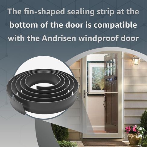 2Pcs Replacement for Andersen Storm Door Botton Sweep Fin Weatherstrip, Compatible with Andersen Pull-Down Storm Door Bottom Seal in Kuwait