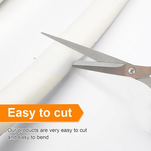 رغوة مكيف الهواء - بكرتان، عرض 2.54 سم × سماكة 2.54 سم، إجمالي طول 13 قدمًا، ختم عازل للطقس من الفوم الخلوي المفتوح (6.5أقدام × 2 لفات) in Kuwait