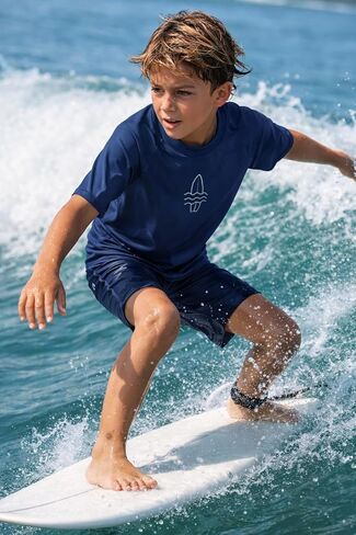 Kids Rash Guard Shirt Boys Girls Raglan Rashgurad Child Swimwear Quick Dry Top 3-14 Years in Saudi Arabia