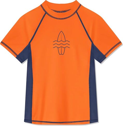 Kids Rash Guard Shirt Boys Girls Raglan Rashgurad Child Swimwear Quick Dry Top 3-14 Years in Kuwait