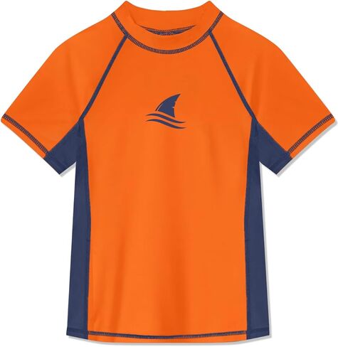 Kids Rash Guard Shirt Boys Girls Raglan Rashgurad Child Swimwear Quick Dry Top 3-14 Years in Saudi Arabia