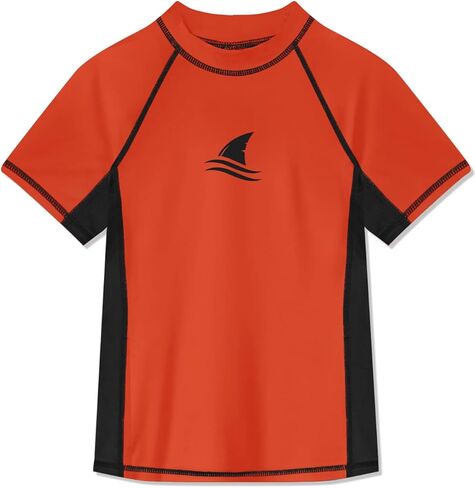Kids Rash Guard Shirt Boys Girls Raglan Rashgurad Child Swimwear Quick Dry Top 3-14 Years in Saudi Arabia