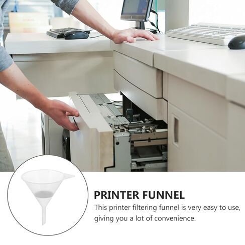 DECHOUS 2pcs Plastic Ink Funnel with Filter Strainer for Sublimation Refills Cone-Shaped Plastic Printer Funnel Accessories in Office Electronics in Kuwait