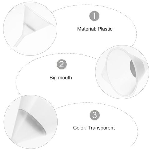 DECHOUS 2pcs Plastic Ink Funnel with Filter Strainer for Sublimation Refills Cone-Shaped Plastic Printer Funnel Accessories in Office Electronics in Kuwait