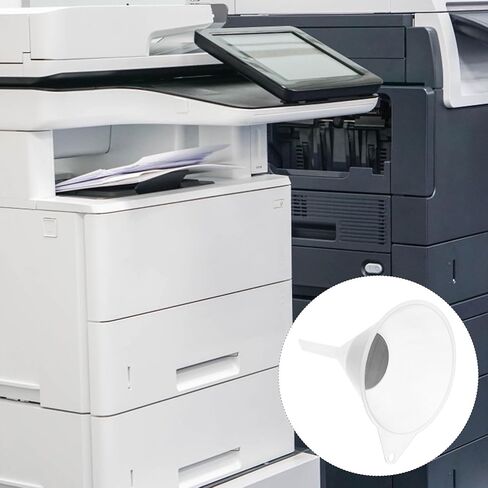 DECHOUS 2pcs Plastic Ink Funnel with Filter Strainer for Sublimation Refills Cone-Shaped Plastic Printer Funnel Accessories in Office Electronics in Kuwait