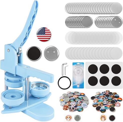 Heart-Shaped Fridge Magnet Button Maker Machine, Pin Press Kit With 100 Sets of Supplies for DIY Refrigerator Magnets in Kuwait