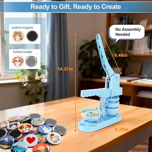 Heart-Shaped Fridge Magnet Button Maker Machine, Pin Press Kit With 100 Sets of Supplies for DIY Refrigerator Magnets in Kuwait