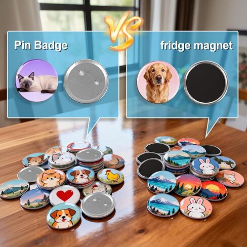 Heart-Shaped Fridge Magnet Button Maker Machine, Pin Press Kit With 100 Sets of Supplies for DIY Refrigerator Magnets in Kuwait