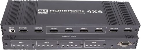 4K 4x4 HDMI Matrix Switch- Ultra HD Video Splitter,Type-c Input 4K 1080P 4x4HDMI DVI TV Video Wall Controller Processor in Saudi Arabia