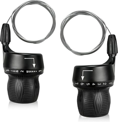 Bike 21 Speed Shifter Lever, Bicycle Twist Shifters Set, 3 x 7 Speed Twist Grip Gear for MTB Mountain Folding Bike 1 Pair in Kuwait