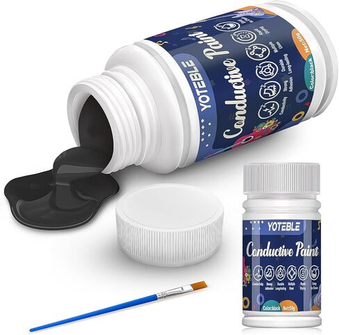 Guitar Shielding Paint, Conductive Paint, Noise Reduction, Reduces Hum, Excellent Adhesion, Water-based Formula for Guitar Cavity Shielding, Black, 50G（Resistivity: 10-90 ohms/cm） in Kuwait