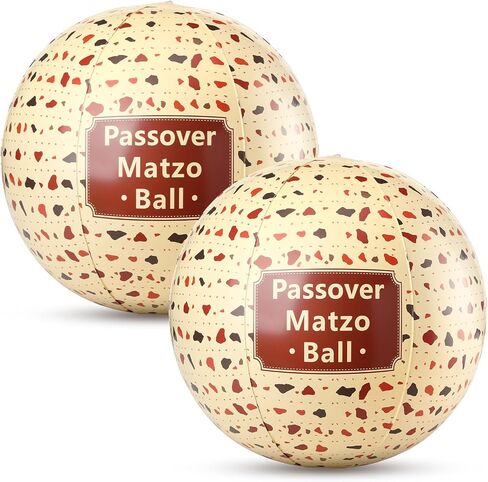2 Pcs Passover Matzo Ball Soup Inflatable Matzah 13 Inches PVC Inflatable Play Ball Passover Decorations Indoor Outdoor Playground Party Supplies in Saudi Arabia