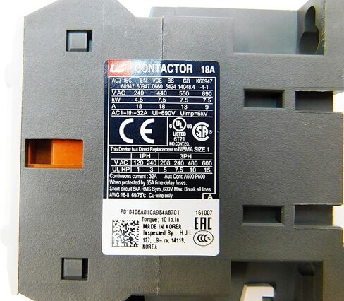 Motor Starter 7.5 HP @ 480V 9-13 Amp Overload 460-480 Volt Coil Size 1,Replacement for LSis NEMA OEM in Saudi Arabia