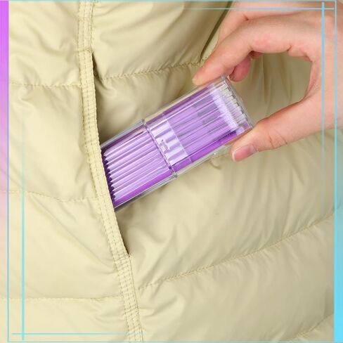 4 Pcs Cotton Swab Holder Mini Travel Swab Case Portable Dental Storage Box Holder Storage Box With 100 Pcs Cotton Swabs Transparent Flosser Dispenser Container for Cosmetics Bedroom in Saudi Arabia