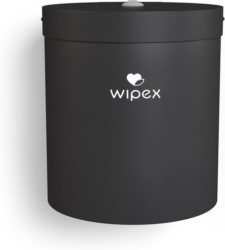 موزع حائط للمناديل المبللة باللون الأسود من Wipex: منفذ من الفولاذ المتين والسيليكون الفاخر، موزع حائط سهل التركيب لمناديل الصالة الرياضية - يناسب بكرات إعادة التعبئة المعقمة، مثالي للمدارس واللياقة البدنية والمرافق العامة in Kuwait