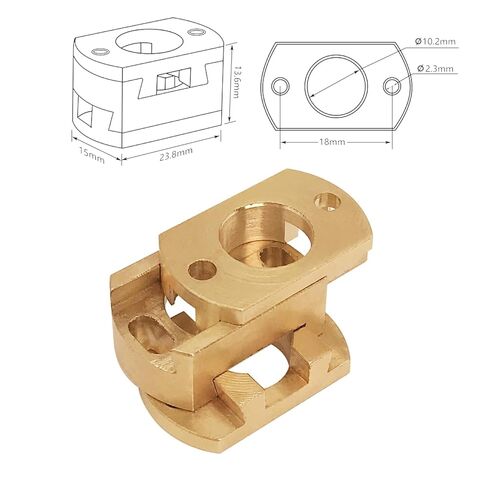 2-Pack Oldham Coupling Kit for 3D Printers, Z Axis T8 Lead Screw Coupler, (Class 2, 1mW Power Output), for Radial Misalignment Correction, Compatible with Common Printer Models in Kuwait
