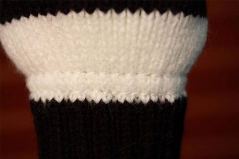Majek Lob Wedge (LW) Hybrid Rescue Utility Black and White Golf Headcover Knit Pom Pom Retro Classic Vintage Head Cover in Saudi Arabia