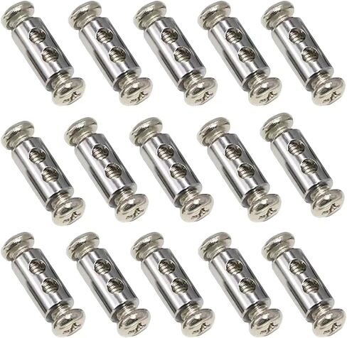 20 حزمة 1/16 سلك حبل المشابك الفولاذ المقاوم للصدأ كابل المشبك كليب ثقب مزدوج قفل العقص حلقة الأكمام وقف ل 1/16 بوصة الفولاذ المقاوم للصدأ سلك كابل الطائرات كابل الملابس خط الأسلاك تعريشة الأسلاك in Kuwait